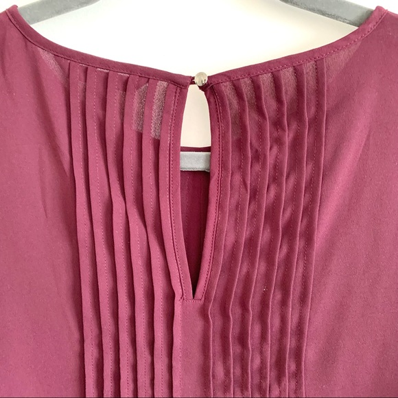BANANA REPUBLIC Chiffon Blouse Purple Size S - Picture 5 of 8